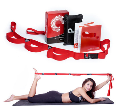 Yoga-Stretchgurt, elastischer Yoga-Gurt mit mehreren Griffschlaufen