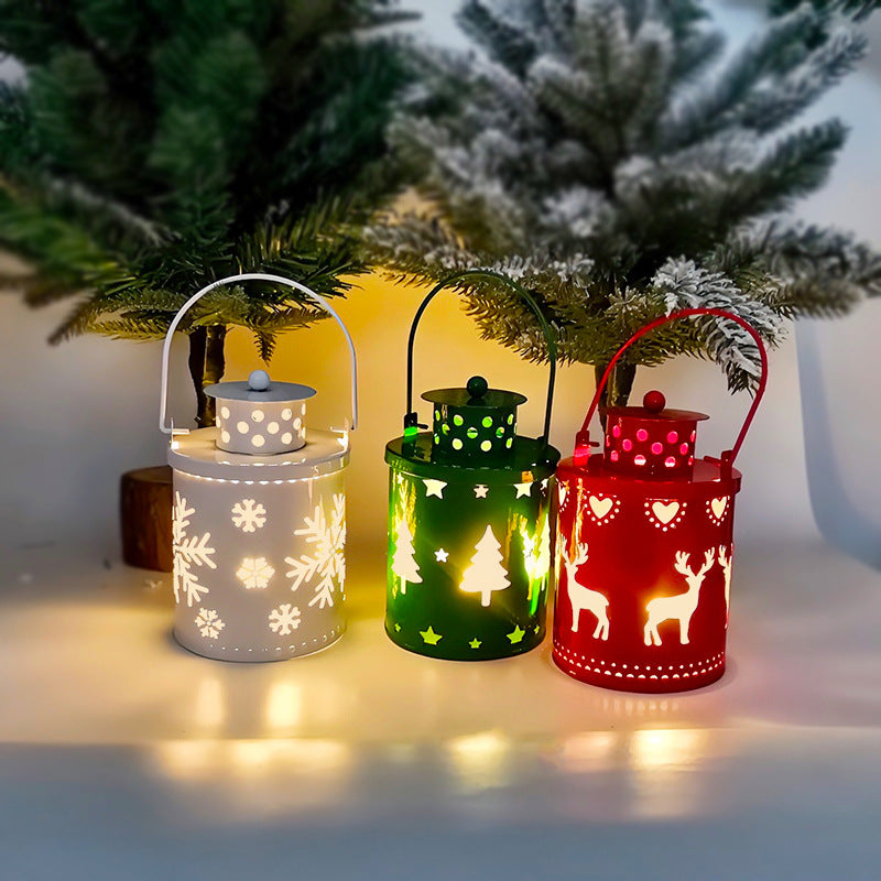 Weihnachtskerzenlichter, LED, kleine Laternen, Windlichter, elektronische Kerzen, nordischer Stil, kreative Feiertagsdekoration, Dekorationen
